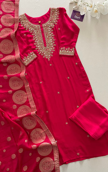 Pure dola silk suit set