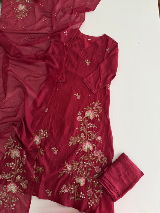 Mul Chanderi suit