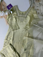 Premium shimmer tissue hand work suit