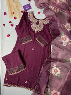 Heena Premium Dola silk hand work suit