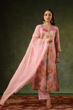 Gulabi crush Tissue Organza Suit