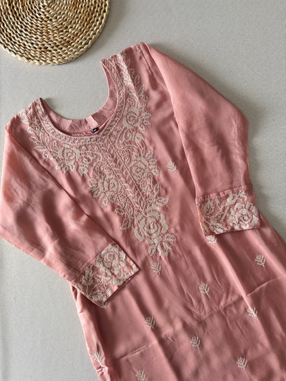 Noor Dusty pink organza suit