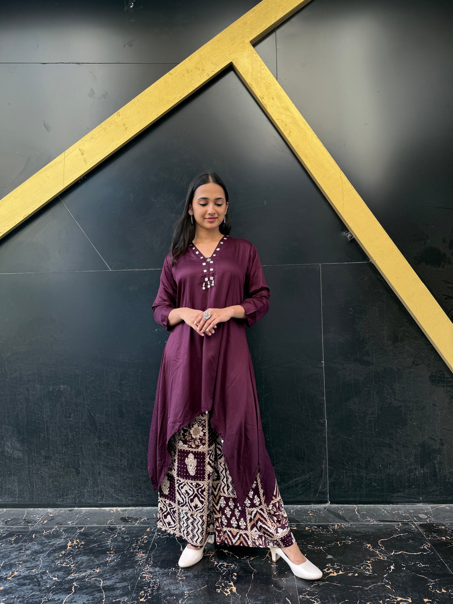 Viscose crepe palazzo set