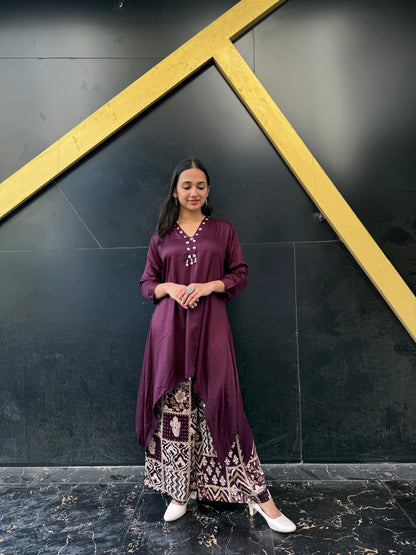 Viscose crepe palazzo set